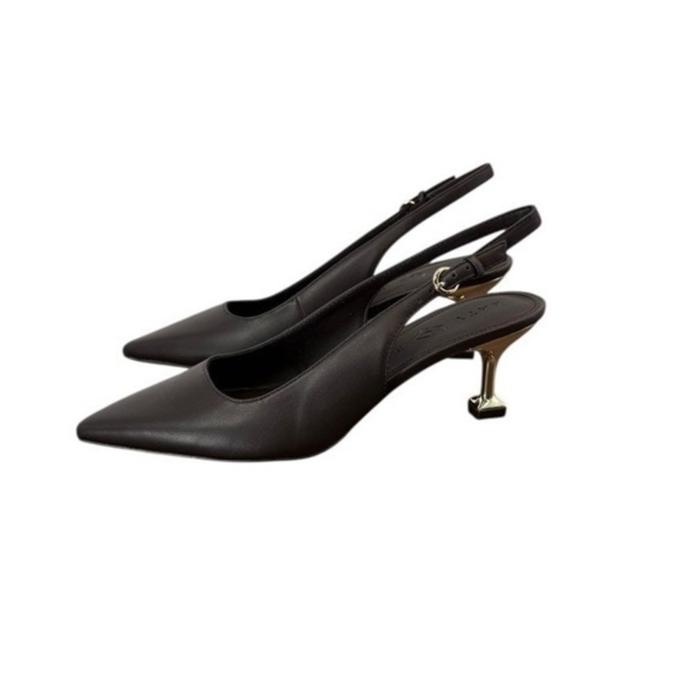 Katy Perry The Oceanview Slingback Heels Softy Nappa Coffee Brown 8 NIB